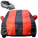 Autofact Car Body Cover for Mahindra XUV 400 (Mirror Pocket, Premium Fabric, Triple Stiched, Fully Elastic, Red/Blue Color)