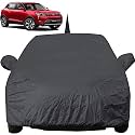 Autofact Car Body Cover for Mahindra Xuv300 with Mirror and Antenna Pocket (Light Weight, Triple Stitched, Heavy Buckle, Bottom Fully Elastic,Grey Color)
