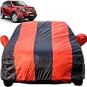 Autofact Car Body Cover for Mahindra XUV500 (Mirror Pocket, Premium Fabric, Triple Stiched, Fully Elastic, Red/Blue Color)