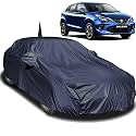 Autofact Car Body Cover for Maruti Baleno (2015 to 2021) with Mirror and Antenna Pocket (Light Weight, Triple Stitched, Heavy Buckle, Bottom Fully Elastic) (Maruti Baleno, Navy Blue)