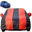 Autofact Car Body Cover for Maruti Celerio 2022 (Mirror Pocket, Premium Fabric, Triple Stiched, Fully Elastic, Red/Blue Color)
