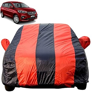 autofact car body cover for maruti ertiga 20192020 mirror pocket premium fabric triple stiched fully elastic redblue color