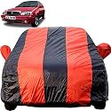 Autofact Car Body Cover for Maruti Esteem (Mirror Pocket, Premium Fabric, Triple Stiched, Fully Elastic, Red/Blue Color)