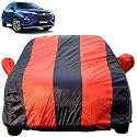 Autofact Car Body Cover for Maruti Fronx (Mirror Pocket, Premium Fabric, Triple Stiched, Fully Elastic, Red/Blue Color)