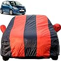 Autofact Car Body Cover for Maruti Ritz (Mirror Pocket, Premium Fabric, Triple Stiched, Fully Elastic, Red/Blue Color)
