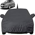 Autofact Car Body Cover for Maruti Swift (2005 to 2017) with Mirror and Antenna Pocket (Light Weight, Triple Stitched, Heavy Buckle, Bottom Fully Elastic, Grey)