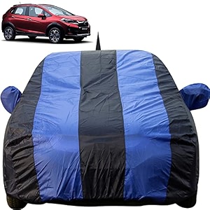 autofact car body cover with mirror amp antenna pockets compatible for honda wrv triple stitched bottom fully elastic royal blue color
