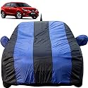 Autofact Car Body Cover with Mirror &amp; Antenna Pockets Compatible for Toyota Glanza (Triple Stitched, Bottom Fully Elastic, Royal Blue Color)