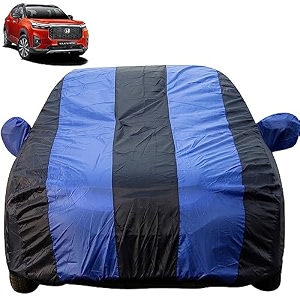 autofact car body cover with mirror pockets compatible for honda elevate triple stitched bottom fully elastic royal blue color