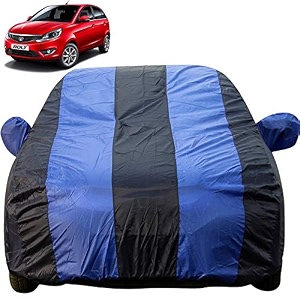 autofact car body cover with mirror pockets compatible for tata bolt triple stitched bottom fully elastic royal blue color