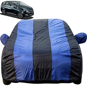 autofact car body cover with mirror pockets compatible for mahindra marazzo triple stitched bottom fully elastic royalnavy blue