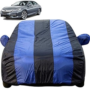 autofact car body cover with mirror pockets compatible for honda accord triple stitched bottom fully elastic royal blue color