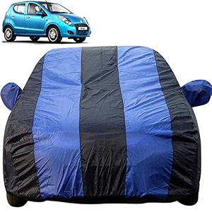 autofact car body cover with mirror pockets compatible for maruti astar triple stitched bottom fully elastic royal blue color