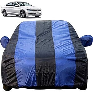 autofact car body cover with mirror pockets compatible for volkswagen passat triple stitched bottom fully elastic royal blue color