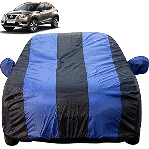 autofact car body cover with mirror pockets compatible for nissan kicks triple stitched bottom fully elastic royal blue color