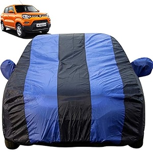 autofact car body cover with mirror pockets compatible for maruti spresso triple stitched bottom fully elastic royalnavy blue