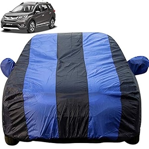 autofact car body cover with mirror pockets compatible for honda brv triple stitched bottom fully elastic royal blue color