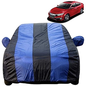 autofact car body cover with mirror pockets compatible for new honda civic 2020 triple stitched bottom fully elastic royal blue color
