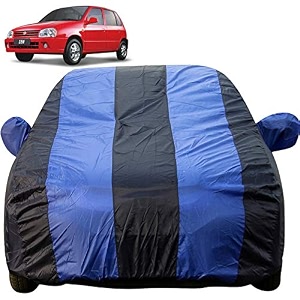 autofact car body cover with mirror pockets compatible for maruti old zen triple stitched bottom fully elastic royal blue color