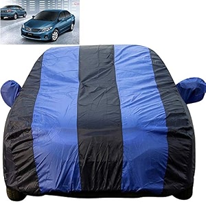 autofact car body cover with mirror pockets compatible for toyota corolla altis 2011 to 2014 triple stitched bottom fully elastic royal blue color