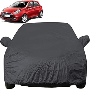 autofact car body cover with mirror pockets compatible for renaults pulse triple stitched bottom fully elastic dark grey