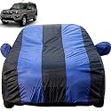 Autofact Car Body Cover with Mirror Pockets Compatible for Mahindra Scorpio (Triple Stitched, Bottom Fully Elastic, Royal Blue Color)