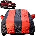 Autofact Car Body Cover with Mirror Pockets Compatible for MG Hector (Triple Stitched, Bottom Fully Elastic, Red/Navy Blue)