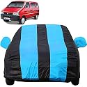 Autofact Car Body Cover with Mirror Pockets Compatible for Maruti Eeco (Triple Stitched, Bottom Fully Elastic, Teak Blue Color)