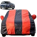 Autofact Car Body Cover with Mirror Pockets Compatible for Maruti XL6 (Triple Stitched, Bottom Fully Elastic, Red/Navy Blue)