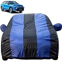 Autofact Car Body Cover with Mirror Pockets Compatible for Toyota Urban Cruiser Hyryder (Triple Stitched, Bottom Fully Elastic, Royal Blue Color)
