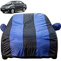 Autofact Car Body Cover with Mirror Pockets Compatible for Toyota Etios (Triple Stitched, Bottom Fully Elastic, Royal Blue Color)