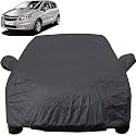 Autofact Car Body Cover with Mirror Pockets Compatible for Chevrolet Sail UVA (Triple Stitched, Bottom Fully Elastic, Dark Grey)