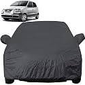 Autofact Car Body Cover with Mirror Pockets Compatible for Hyundai Santro Xing (Triple Stitched, Bottom Fully Elastic, Dark Grey)