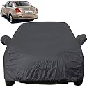 Autofact Car Body Cover with Mirror Pockets Compatible for Maruti Swift Dzire (2005 to 2011) (Triple Stitched, Bottom Fully Elastic, Checks Design)