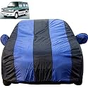 Autofact Car Body Cover with Mirror Pockets Compatible for Toyota Qualis (Triple Stitched, Bottom Fully Elastic, Royal Blue Color)