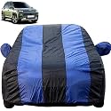 Autofact Car Body Cover with Mirror Pockets Compatible for Hyundai Exter (Triple Stitched, Bottom Fully Elastic, Royal Blue Color)