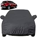 Autofact Car Body Cover with Mirror Pockets Compatible for Kia Seltos (Triple Stitched, Bottom Fully Elastic, Grey)