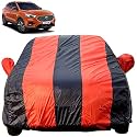 Autofact Car Body Cover with Mirror Pockets Compatible for MG Astor (Triple Stitched, Bottom Fully Elastic, Red/Navy Blue)