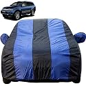 Autofact Car Body Cover with Mirror Pockets Compatible for Mitsubishi Pajero (Triple Stitched, Bottom Fully Elastic, Royal Blue Color)