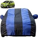 Autofact Car Body Cover with Mirror Pockets Compatible for Chevrolet Beat (Triple Stitched, Bottom Fully Elastic, Royal Blue Color)
