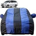 Autofact Car Body Cover with Mirror Pockets Compatible for Toyota Innova (2000 to 2016) (Triple Stitched, Bottom Fully Elastic, Royal Blue Color)