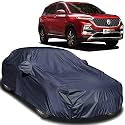 Autofact Car Body Cover with Mirror Pockets Compatible for MG Hector (Triple Stitched, Bottom Fully Elastic, Navy Blue)
