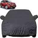 Autofact Car Body Cover with Mirror Pockets Compatible for Mahindra XUV 500 (Triple Stitched, Bottom Fully Elastic, Black Color)