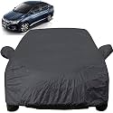 Autofact Car Body Cover with Mirror Pockets Compatible for Honda City Idtech (2014 to 2018) (Triple Stitched, Bottom Fully Elastic, Black Color)