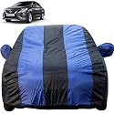 Autofact Car Body Cover with Mirror Pockets Compatible for Nissan Sunny (Triple Stitched, Bottom Fully Elastic, Royal Blue Color)