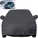 Autofact Car Body Cover with Mirror Pockets Compatible for Toyota Corolla Altis (2015 to 2018) (Triple Stitched, Bottom Fully Elastic, Dark Grey)
