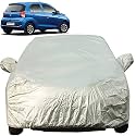 Autofact Car Body Cover with Mirror Pockets Compatible for Hyundai Santro 2019/2020 (Triple Stitched, Bottom Fully Elastic, Silver)