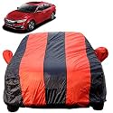 Autofact Car Body Cover for New Honda Civic 2020(Mirror Pocket Fabric, Triple Stiched, Fully Elastic, Red/Blue Color)