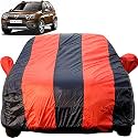 Autofact Car Body Cover for Renaults Duster (Mirror Pocket, Premium Fabric, Triple Stiched, Fully Elastic, Red/Blue Color)