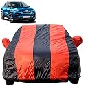 Autofact Car Body Cover for Renaults Kiger (Mirror Pocket, Premium Fabric, Triple Stiched, Fully Elastic, Red/Blue Color)